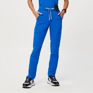 Figs Women's Royal Blue Drawstring Cargo Joggers